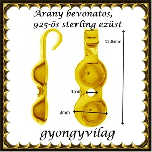 925-ös sterling ezüst ékszerkellék: csomótakaró ECST 08g - kellékek & szerszámok - gyöngyfűzés kellékek - egyéb alkatrész - Meska.hu