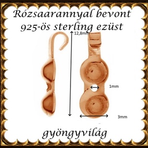925-ös sterling ezüst ékszerkellék: csomótakaró ECST 08rg - kellékek & szerszámok - gyöngyfűzés kellékek - egyéb alkatrész - Meska.hu