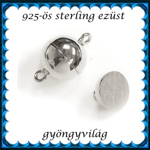 925-ös sterling ezüst ékszerkellék: lánckalocs ELK 1s 41e mágneskapocs - kellékek & szerszámok - gyöngyfűzés kellékek - egyéb alkatrész - Meska.hu