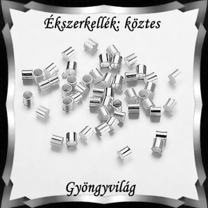 Ékszerkellék: köztes / díszítőelem / gyöngy BKÖ 1S 08 2x2e 100db/csomag - kellékek & szerszámok - gyöngyfűzés kellékek - fém köztesek - Meska.hu