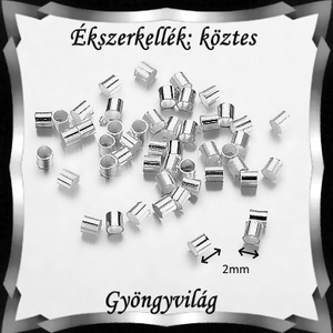 Ékszerkellék: köztes / díszítőelem / gyöngy BKÖ 1S 08 2x2e 100db/csomag - kellékek & szerszámok - gyöngyfűzés kellékek - fém köztesek - Meska.hu