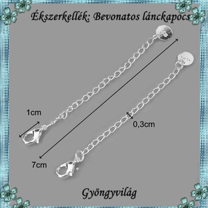 Ezüstel bevont ékszerkellék: lánckapocs  E925-LK02 2db/cs - kellékek & szerszámok - gyöngyfűzés kellékek - egyéb alkatrész - Meska.hu