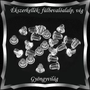 Ékszerkellék: fülbevaló vég/shift BFK-SZ 05 4x5 szilikon 40db, Kellékek & szerszámok, Gyöngyfűzés kellékek, Egyéb alkatrész, Ékszerkészítés, Mindenmás, Ékszerkészítés, MESKA