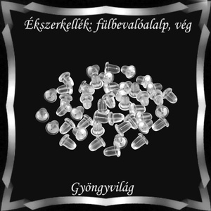 Ékszerkellék: fülbevaló vég/shift BFK-SZ 05 4,8x5,8 szilikon 50db, Kellékek & szerszámok, Gyöngyfűzés kellékek, Egyéb alkatrész, Ékszerkészítés, Mindenmás, Ékszerkészítés, MESKA