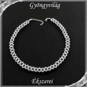 Esküvői, menyasszonyi choker lánc, swarovszki kristály SL-ESW05 clear - ékszer - nyaklánc - medál nélküli nyaklánc - Meska.hu
