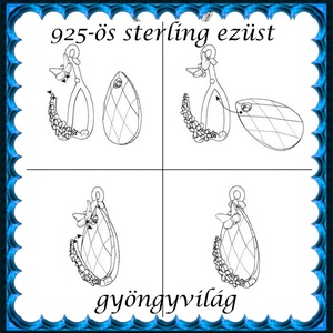  925-ös ezüst medáltartó EMT 44 - gyöngy, ékszerkellék - egyéb alkatrész - Meska.hu
