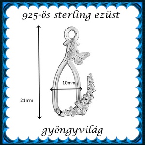  925-ös ezüst medáltartó EMT 45 - gyöngy, ékszerkellék - egyéb alkatrész - Meska.hu