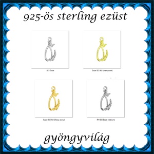  925-ös ezüst medáltartó EMT 45 - gyöngy, ékszerkellék - egyéb alkatrész - Meska.hu