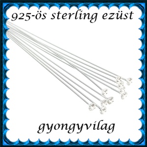 925-ös sterling ezüst ékszerkellék: szerelőpálca swarovski végű ESZP SW 35x0,5 mm-es clear, Kellékek & szerszámok, Gyöngyfűzés kellékek, Egyéb alkatrész, Ékszerkészítés, Mindenmás, Ékszerkészítés, MESKA