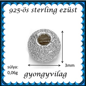 925-ös sterling ezüst ékszerkellék: köztes/gyöngy/díszitőelem EKÖ 34-3e 4db/csomag - kellékek & szerszámok - gyöngyfűzés kellékek - fém köztesek - Meska.hu