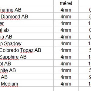 Ékszerkellék: Swarovski kocka 4mm-es AB bevonatos  több színben - kellékek & szerszámok - gyöngyfűzés kellékek - swarovski kristályok - Meska.hu