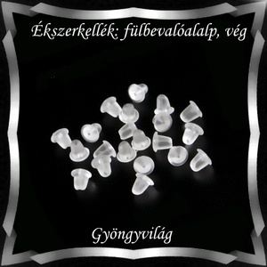 Ékszerkellék: fülbevaló vég/shift BFK-SZ 05 4x4 szilikon 50db, Kellékek & szerszámok, Gyöngyfűzés kellékek, Egyéb alkatrész, Ékszerkészítés, Mindenmás, Ékszerkészítés, MESKA