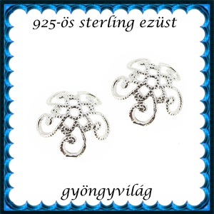 925-ös sterling ezüst ékszerkellék: gyöngykupak EGYK 05-7, Kellékek & szerszámok, Gyöngyfűzés kellékek, Gyöngykupak, Ékszerkészítés, Ékszerkészítés, MESKA