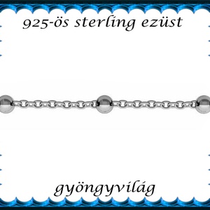 925-ös sterling ezüst ékszerkellék: lánc méterben 925 EL15, Kellékek & szerszámok, Gyöngyfűzés kellékek, Egyéb alkatrész, Ékszerkészítés, Ékszerkészítés, MESKA