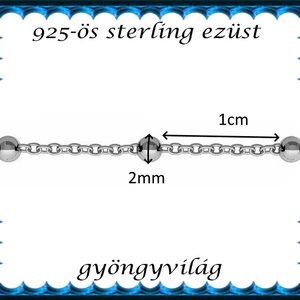925-ös sterling ezüst ékszerkellék: lánc méterben 925 EL15 - kellékek & szerszámok - gyöngyfűzés kellékek - egyéb alkatrész - Meska.hu