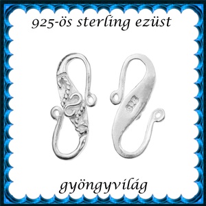925-ös ezüst S lánckapocs ELK S 04 - Meska.hu