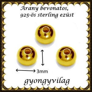 925-ös sterling ezüst ékszerkellék: köztes / gyöngy / dísz  EKÖ 10-3g  3db/csomag - kellékek & szerszámok - gyöngyfűzés kellékek - fém köztesek - Meska.hu