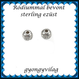 925-ös sterling ezüst ékszerkellék: köztes/gyöngy/díszitőelem EKÖ103-5r, Kellékek & szerszámok, Gyöngyfűzés kellékek, Fém köztesek, Ékszerkészítés, Mindenmás, Ékszerkészítés, MESKA
