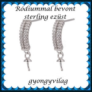 925-ös sterling ezüst ékszerkellék: fülbevaló kapocs, bedugós EFK B 62, Kellékek & szerszámok, Ékszerkellék, Fülbevaló kapocs, Ékszerkészítés, Ékszerkészítés, MESKA