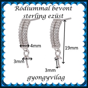 925-ös sterling ezüst ékszerkellék: fülbevaló kapocs, bedugós EFK B 62 - kellékek & szerszámok - ékszerkellék - fülbevaló kapocs - Meska.hu