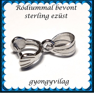925-ös sterling ezüst ékszerkellék: medáltartó, medálkapocs EMK 119-13r, Kellékek & szerszámok, Ékszerkellék, Medáltartó, medálkapocs, Ékszerkészítés, Ékszerkészítés, MESKA