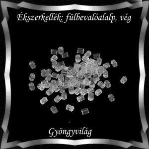 Ékszerkellék: fülbevaló vég/shift  BFK-SZ 06 3x3,5 szilikon  50db - kellékek & szerszámok - gyöngyfűzés kellékek - egyéb alkatrész - Meska.hu