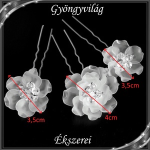 Ékszerek-hajdíszek, hajcsatok: Esküvői, menyasszonyi, alkalmi hajdísz S-H-TŰ02-3e 3db/csomag - esküvő - hajdísz - kontydísz & hajdísz - Meska.hu