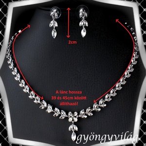  Esküvői, menyasszonyi, alkalmi ékszer szett,  ES-SZÉ84 - esküvő - ékszer - ékszerszett - Meska.hu