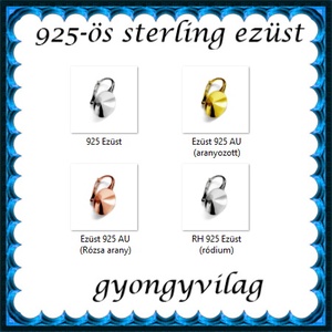 925-ös sterling ezüst ékszerkellék: fülbevaló kapocs, biztonsági-francia kapcsos EFK K 19-10-1e - kellékek & szerszámok - gyöngyfűzés kellékek - egyéb alkatrész - Meska.hu