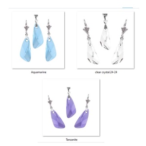 Swarovski kristály 23-23mm-es  wing szett  - ékszer - ékszerszett - Meska.hu