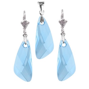 Swarovski kristály 23-23mm-es  wing szett  - ékszer - ékszerszett - Meska.hu