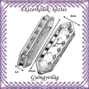 Ékszerkellék: köztes / díszítőelem / gyöngy BKÖ 5S 03-27e 5db - kellékek & szerszámok - gyöngyfűzés kellékek - fém köztesek - Meska.hu