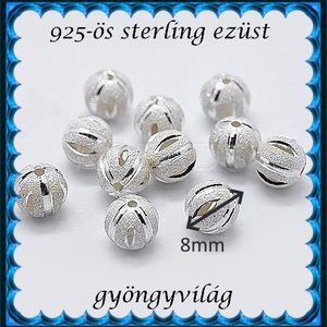925-ös sterling ezüst ékszerkellék: köztes / gyöngy / dísz  EKÖ 104-8 - kellékek & szerszámok - gyöngyfűzés kellékek - fém köztesek - Meska.hu