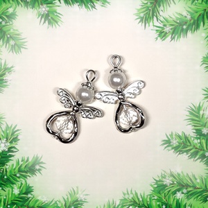 Gyöngyből készített karácsonyi angyalka S-KA03e   2db/csomag, Otthon & Életmód, Dekoráció, Dísztárgy, Gyöngyfűzés, gyöngyhímzés, MESKA