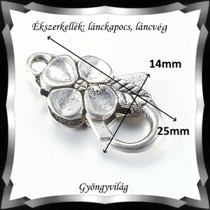 Ékszerkellék: lánckapocs BLK-1S-16 nagy méretű  - kellékek & szerszámok - gyöngyfűzés kellékek - egyéb alkatrész - Meska.hu