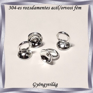 304 Nemes acél ékszerkellék: medálkapocs NAMK 03-4 2db/cs, Kellékek & szerszámok, Ékszerkellék, Medáltartó, medálkapocs, Ékszerkészítés, Mindenmás, Ékszerkészítés, MESKA