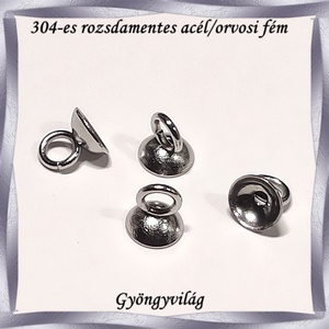 304 Nemes acél ékszerkellék: medálkapocs NAMK 03-5 2db/cs, Kellékek & szerszámok, Ékszerkellék, Medáltartó, medálkapocs, Ékszerkészítés, Mindenmás, Ékszerkészítés, MESKA
