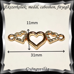 Ékszerkellék: medál, caboshon, fityegő BMCF-2-29rg 1db/cs - kellékek & szerszámok - gyöngyfűzés kellékek - cabochon - Meska.hu