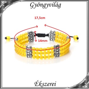 Ásvány  karkötő SKEB-ÁS05-08 Yellow Chalcedony - ékszer - karkötő - gyöngyös karkötő - Meska.hu