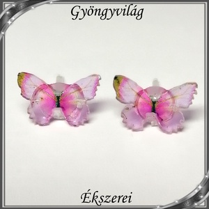 Ékszerek-fülbevalók: szilikon fülbevaló SFSZ-K07 pillangó 7x10mm-es - ékszer - fülbevaló - pötty fülbevaló - Meska.hu