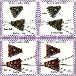 Ékszerkellék: köztes / díszítőelem / gyöngy BKÖ 3S 11 2db/cs, Kellékek & szerszámok, Gyöngyfűzés kellékek, Fém köztesek, Ékszerkészítés, Mindenmás, Ékszerkészítés, MESKA