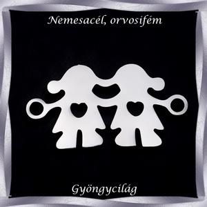 Nemes acél ékszerkellék: medál, caboshon, fityegő NAMCF-02 1db/cs - kellékek & szerszámok - gyöngyfűzés kellékek - cabochon - Meska.hu