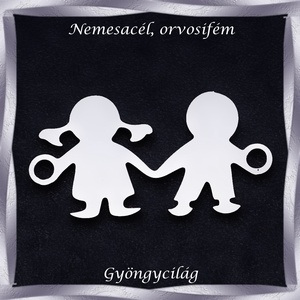 Nemes acél ékszerkellék: medál, caboshon, fityegő NAMCF-02 1db/cs - kellékek & szerszámok - gyöngyfűzés kellékek - cabochon - Meska.hu