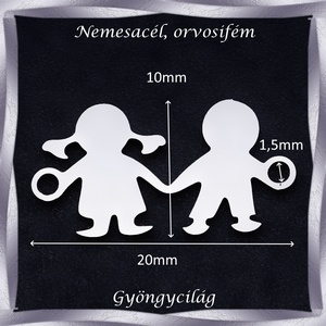 Nemes acél ékszerkellék: medál, caboshon, fityegő NAMCF-02 1db/cs - kellékek & szerszámok - gyöngyfűzés kellékek - cabochon - Meska.hu