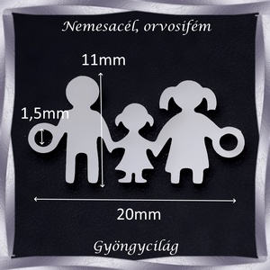 Nemes acél ékszerkellék: medál, caboshon, fityegő NAMCF-03-3 1db/cs - kellékek & szerszámok - gyöngyfűzés kellékek - cabochon - Meska.hu