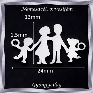 Nemes acél ékszerkellék: medál, caboshon, fityegő NAMCF-03-4 1db/cs - kellékek & szerszámok - gyöngyfűzés kellékek - cabochon - Meska.hu