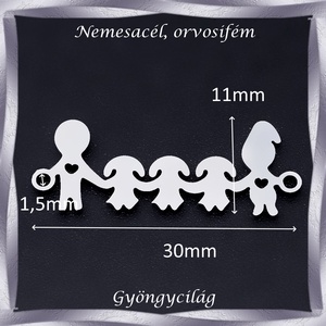 Nemes acél ékszerkellék: medál, caboshon, fityegő NAMCF-03-5 1db/cs - kellékek & szerszámok - gyöngyfűzés kellékek - cabochon - Meska.hu
