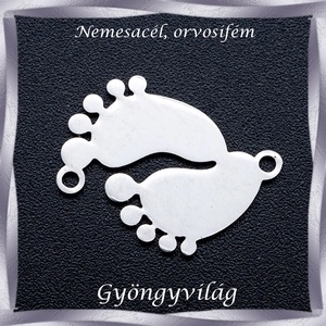 Nemes acél ékszerkellék: medál, caboshon, fityegő NAMCF-05e 1db/cs, Kellékek & szerszámok, Gyöngyfűzés kellékek, Cabochon, Ékszerkészítés, Ékszerkészítés, MESKA
