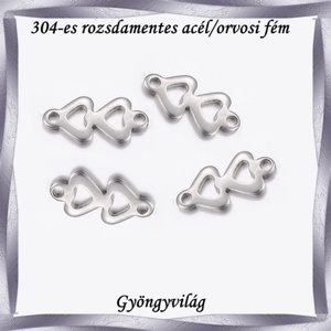 Nemes acél ékszerkellék: medál, caboshon, fityegő NAMCF-08e 4db/cs, Kellékek & szerszámok, Gyöngyfűzés kellékek, Cabochon, Ékszerkészítés, Ékszerkészítés, MESKA