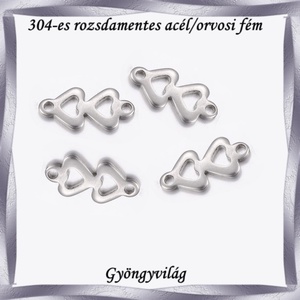 Nemes acél ékszerkellék: medál, caboshon, fityegő NAMCF-08e 4db/cs - gyöngy, ékszerkellék - cabochon - Meska.hu